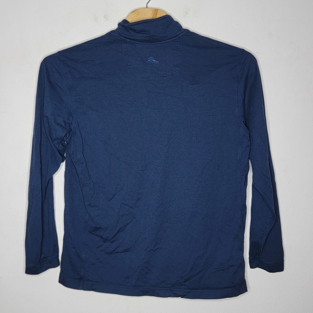 Tommy Bahama Quarter Zip Pullover Sweater Navy Blue Men's Size Large L - Picture 3 of 5
